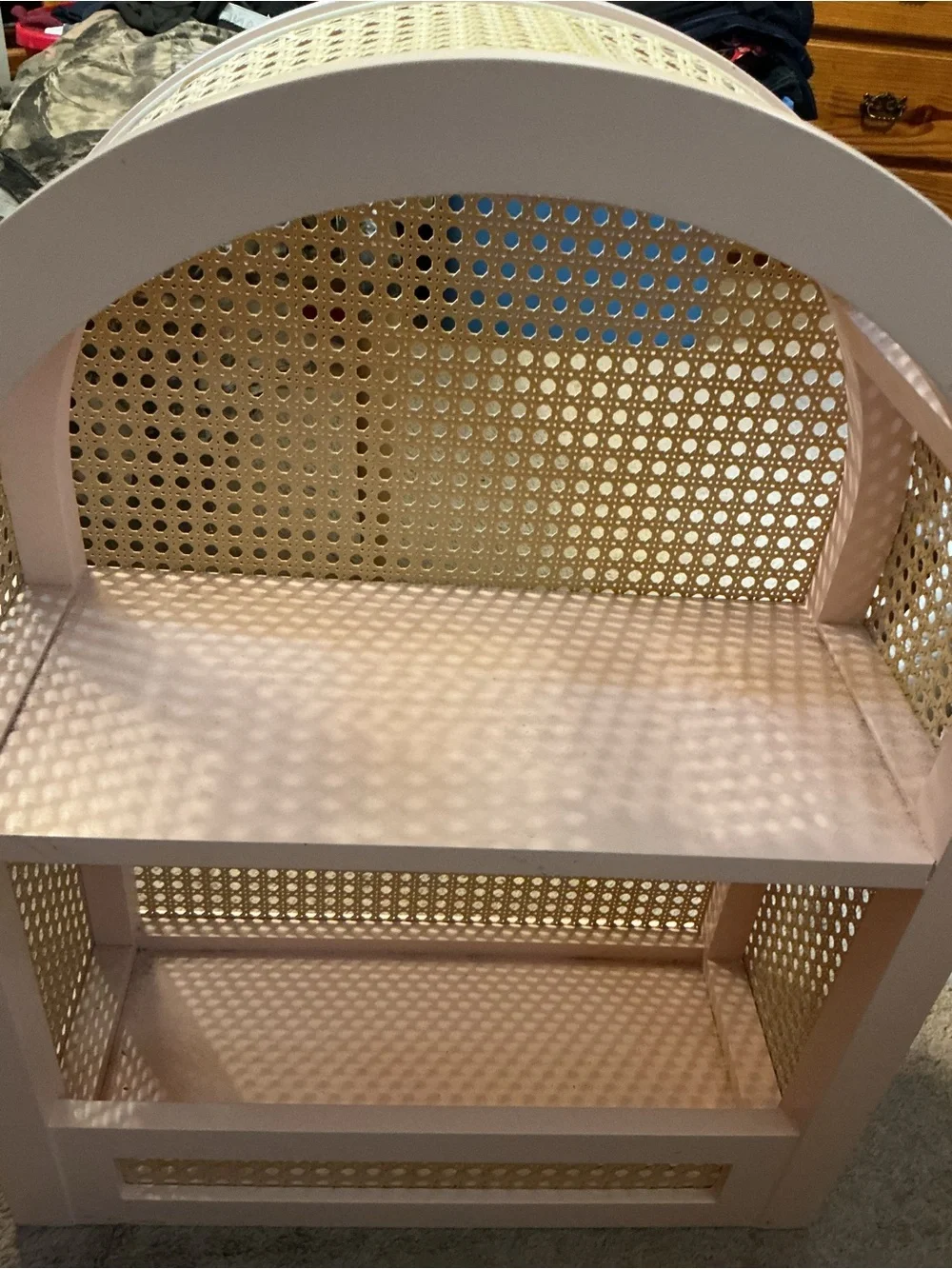 🌸Timbertech Industry Co. Ltd. Home Goods Peach Arched Woven Wicker Wall Shelf